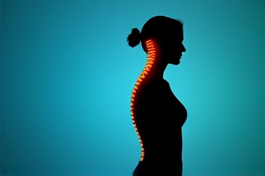 Ideal spinal alignment silhouette